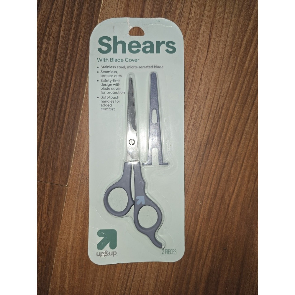 Up & Up Shears With Blade Cover Hair Cuts Styling Stainless Steel